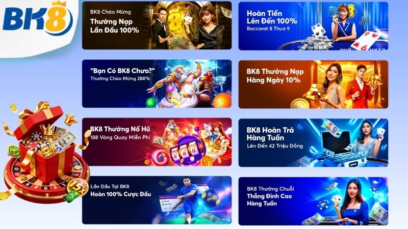 Các gói hỗ trợ từ BK8 dành cho tân thủ