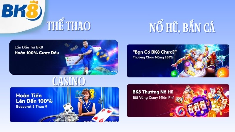 Ưu đãi đặc biệt theo từng sảnh game cụ thể